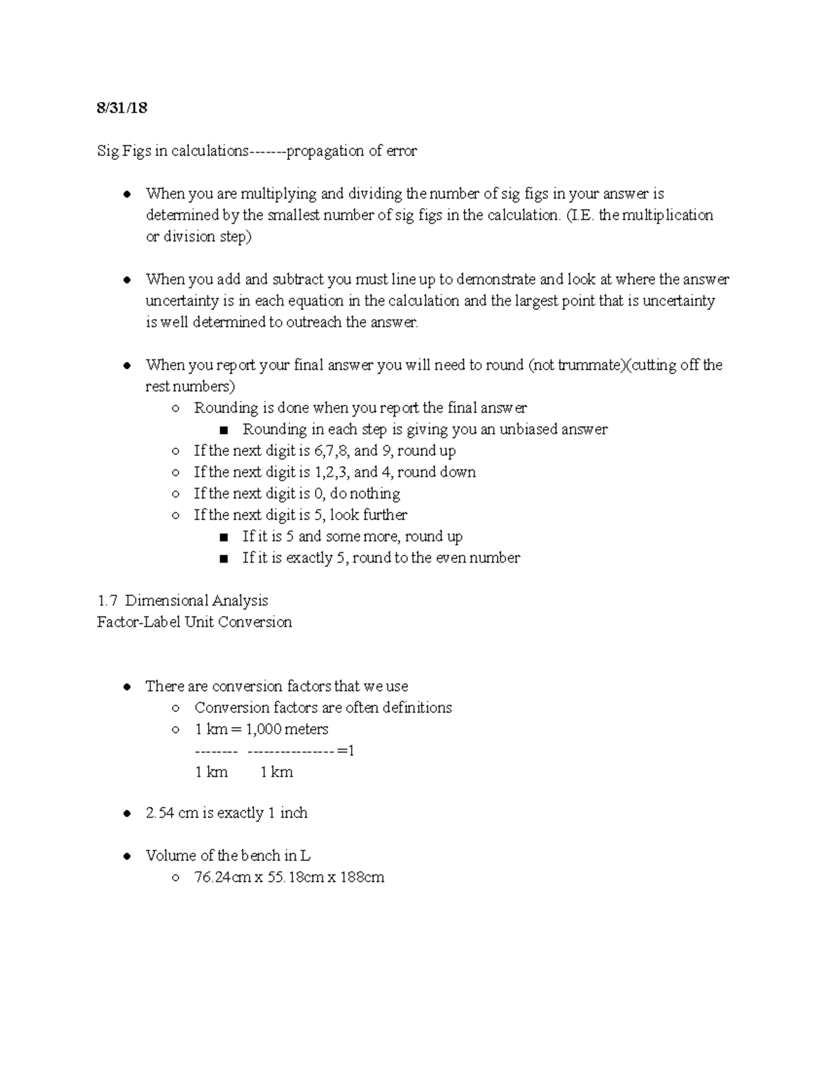Chapter 2 8 31 Sig Figs In Calculations propagation Of Error When
