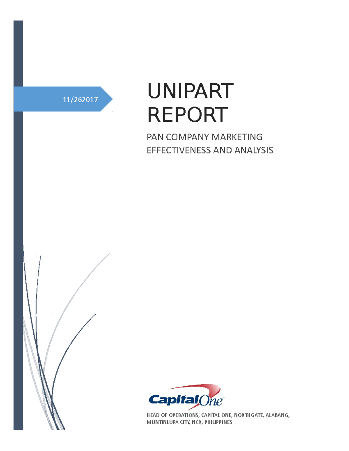 Unipart ' - UNIPART REPORT PAN COMPANY MARKETING EFFECTIVENESS AND ...