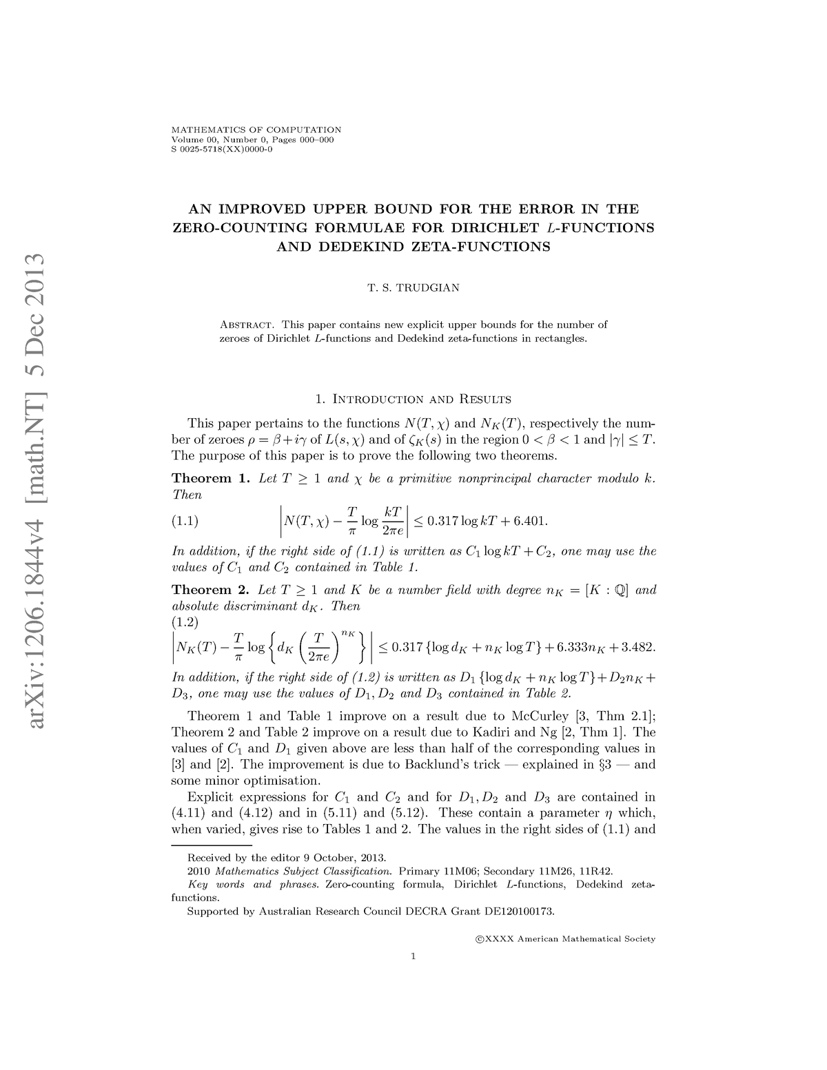 1206 - Cours - ArXiv:1206 [math] 5 Dec 2013 MATHEMATICS OF COMPUTATION ...