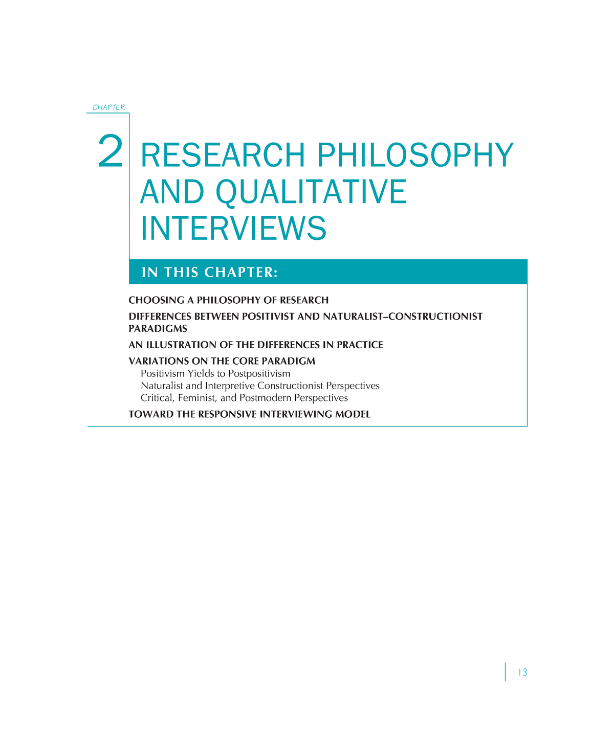 2 research philosophy and qualitative interviews