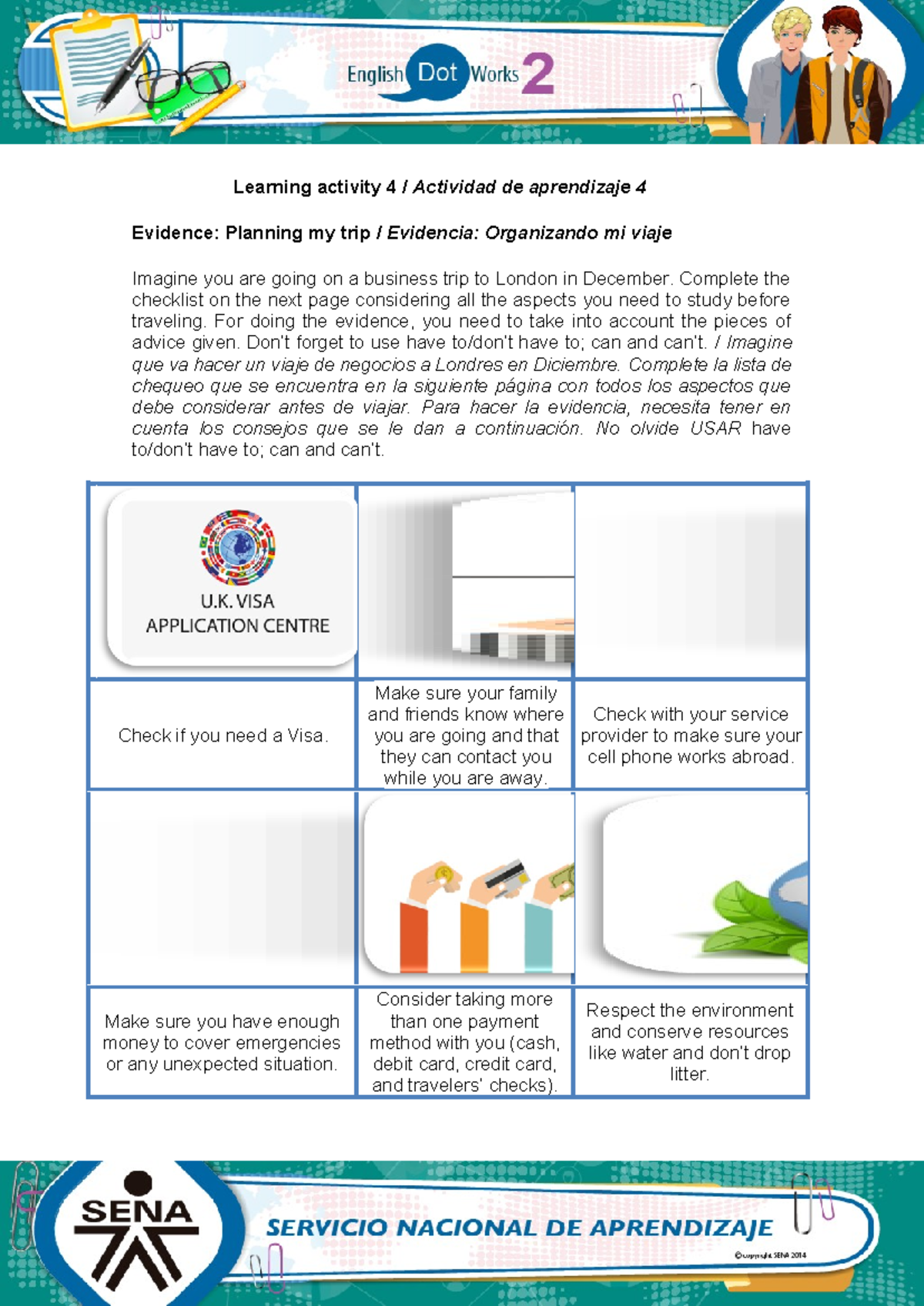 Learning activity 4 Actividad de aprendi - Learning activity 4 ...