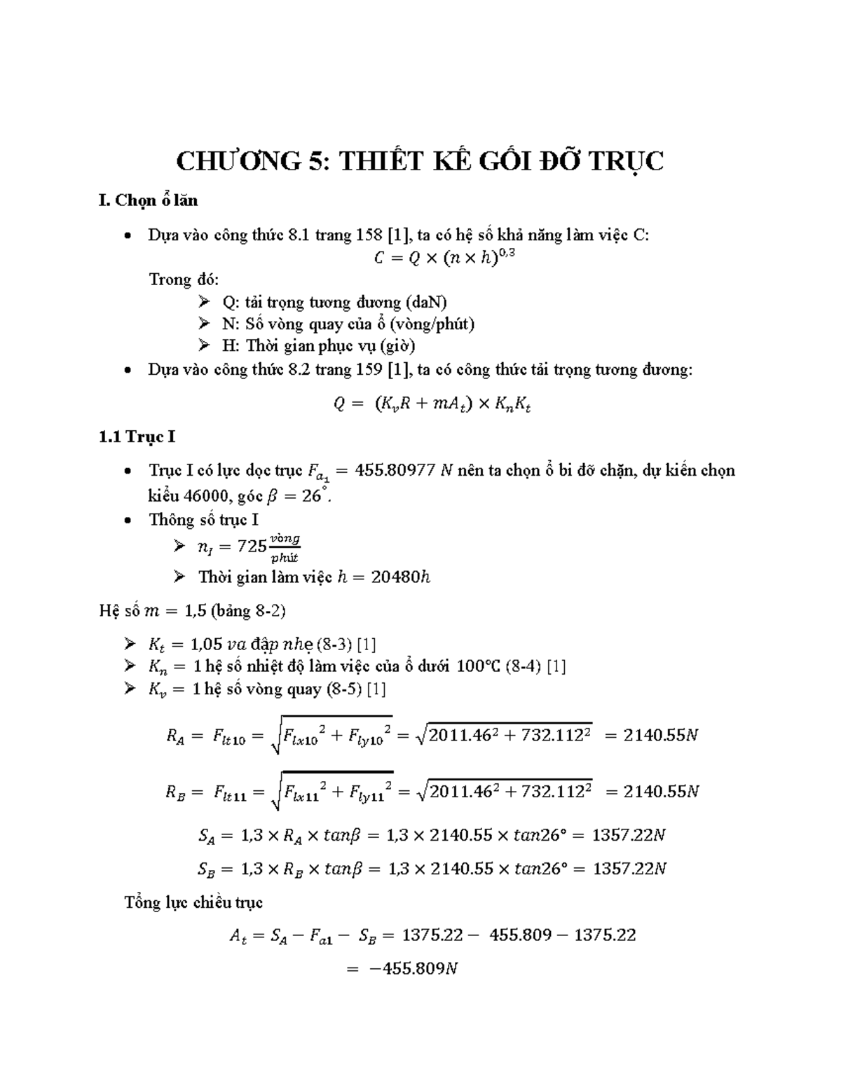 Ổ lăn mẫu - CHƯƠNG 5: THIẾT KẾ GỐI ĐỠ TRỤC I. Chọn ổ lăn Dựa vào công ...