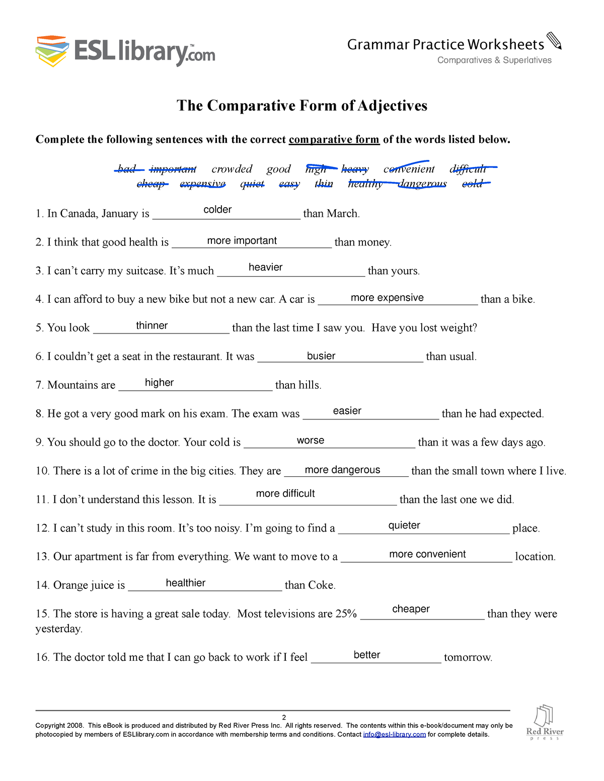 10paratives-superlatives-activity-the-comparative-form-of