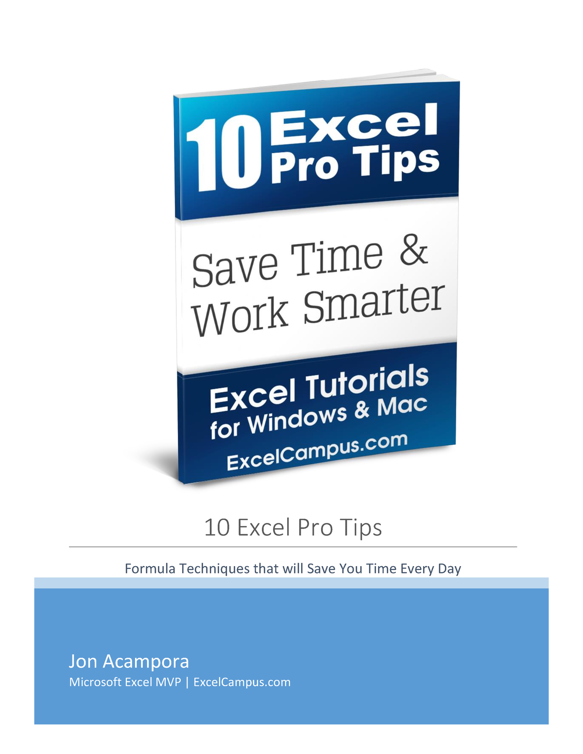 10-excel-pro-tips-e-book-jon-acampora-jon-acampora-microsoft-excel