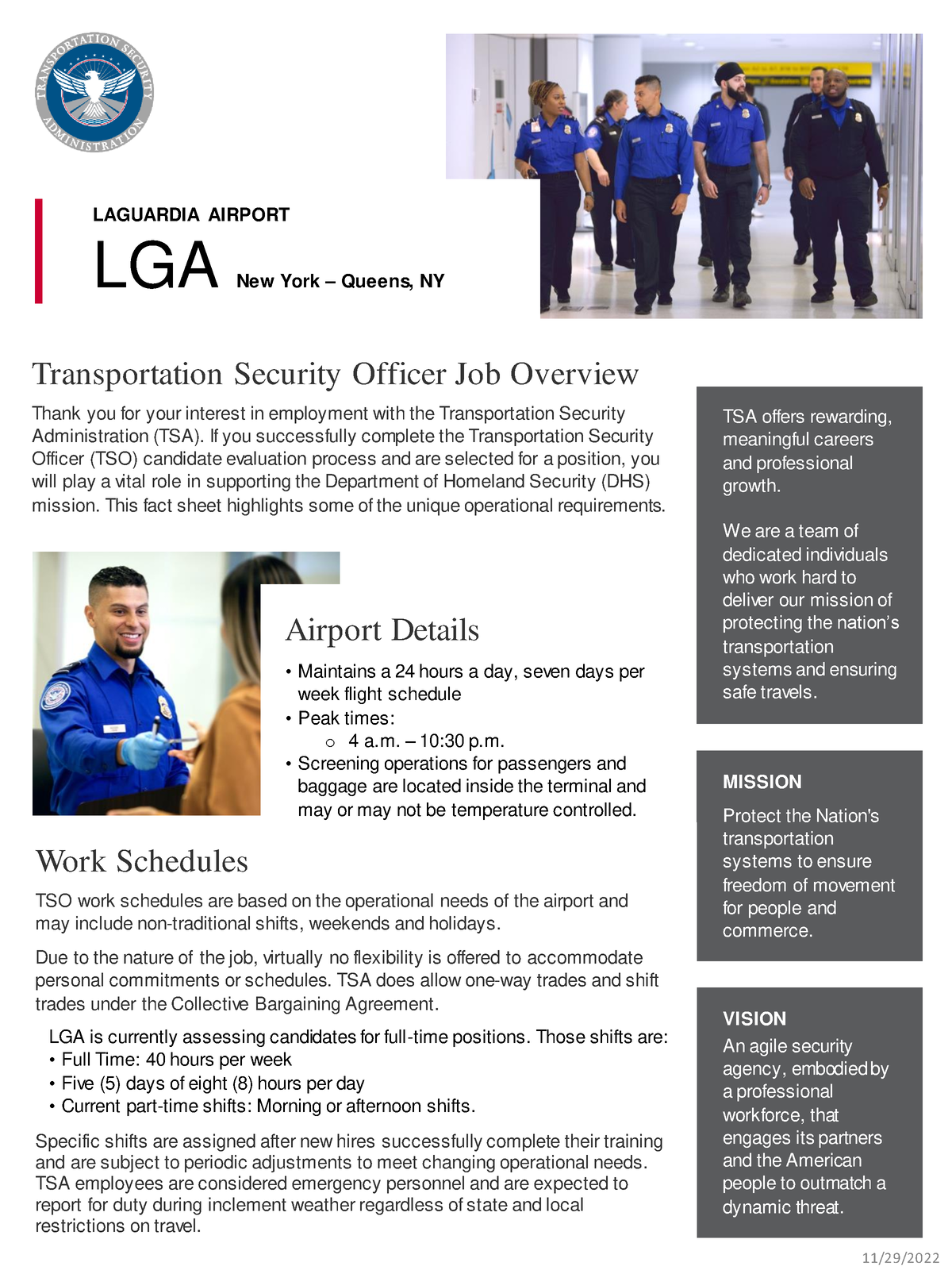 Lga - Yuh - Transportation Security Officer Job Overview Thank you for ...