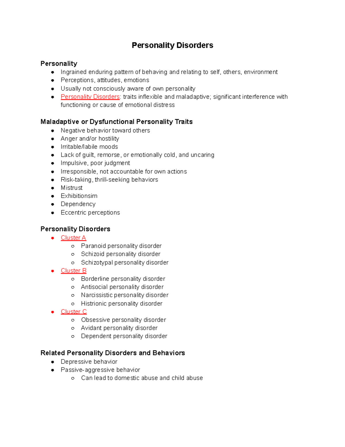 Personality Disorders - Problem solving; control of emotions (timeout ...
