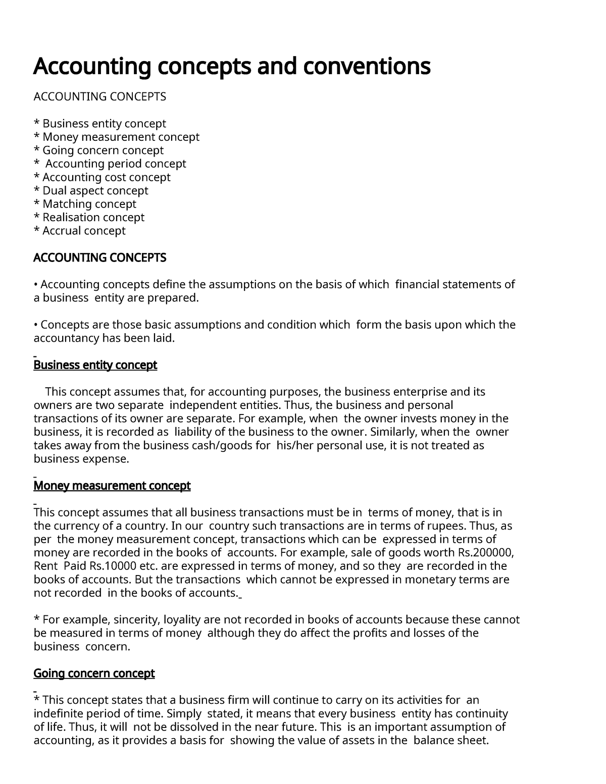 case study on accounting concepts and conventions