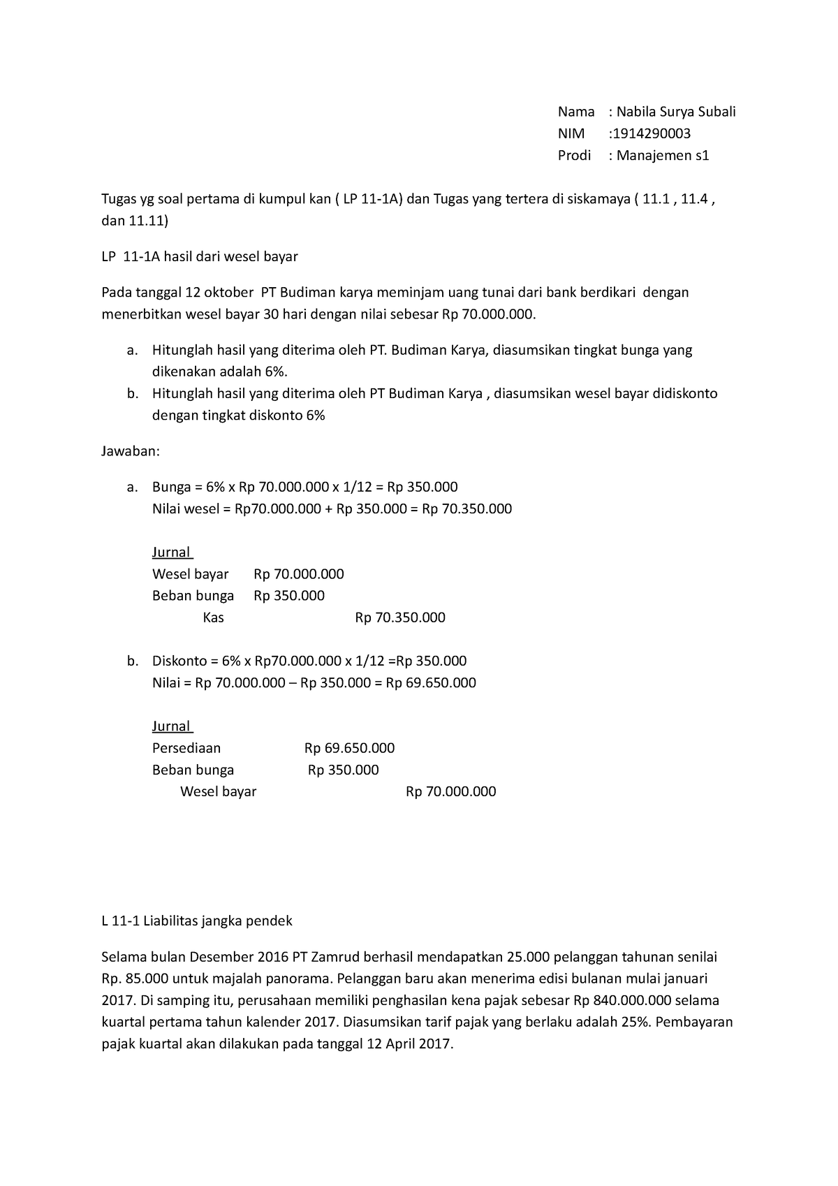 02akuntansi 2 Soal 11 - Latihan Akuntansi Bab 2 - Accounting - Binus ...