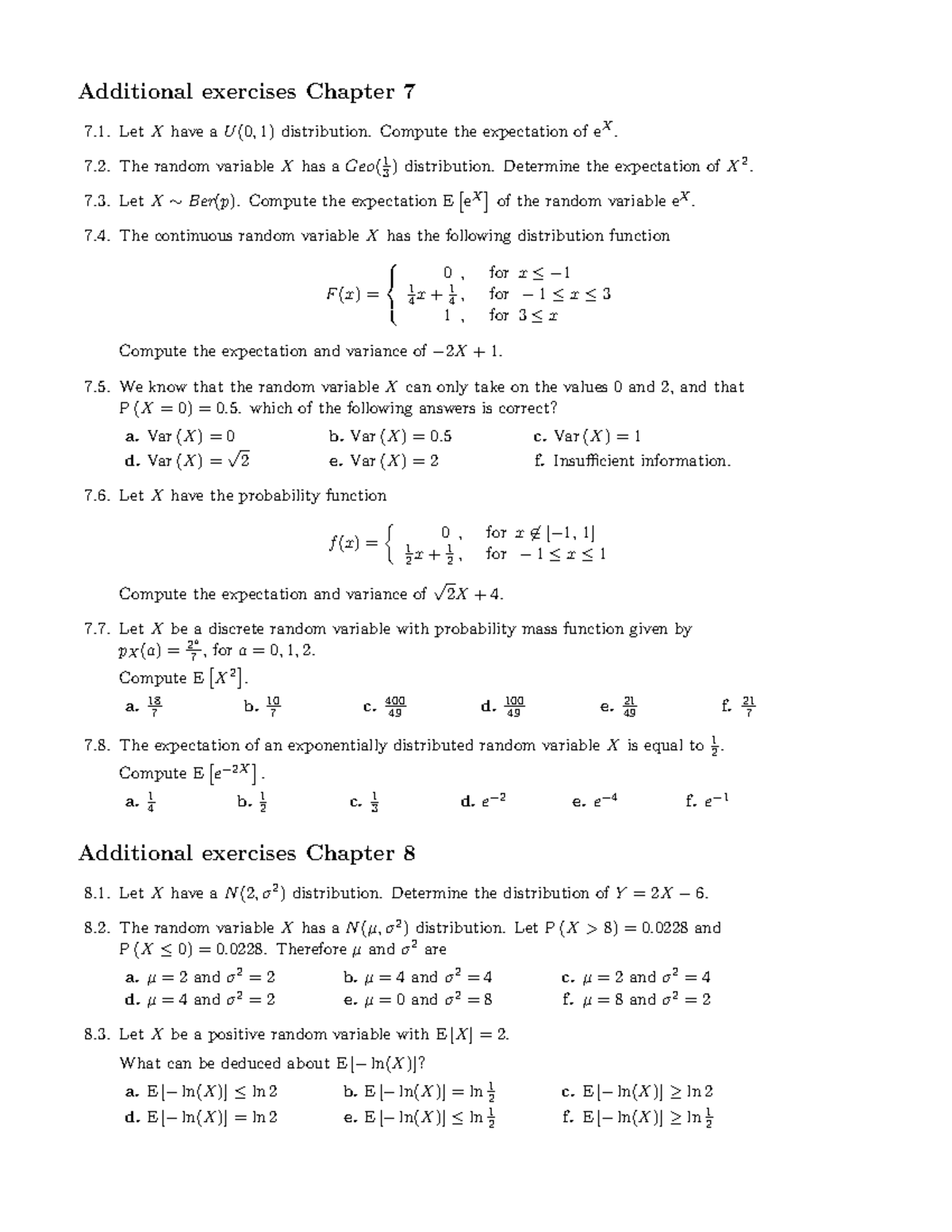 Chapter 7 And 8 Studeersnel