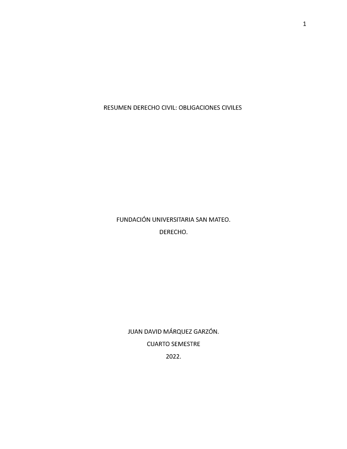 Obligaciones - Apuntes - RESUMEN DERECHO CIVIL: OBLIGACIONES CIVILES ...