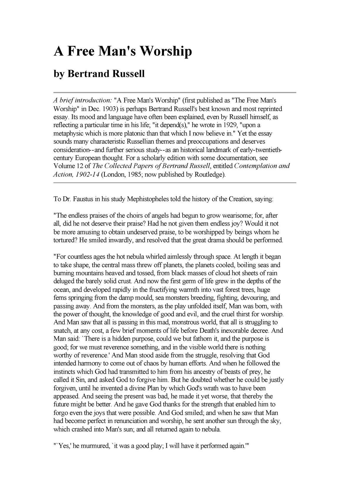 Реферат: Seti Bertrand Russell Essay Research Paper Bertrand