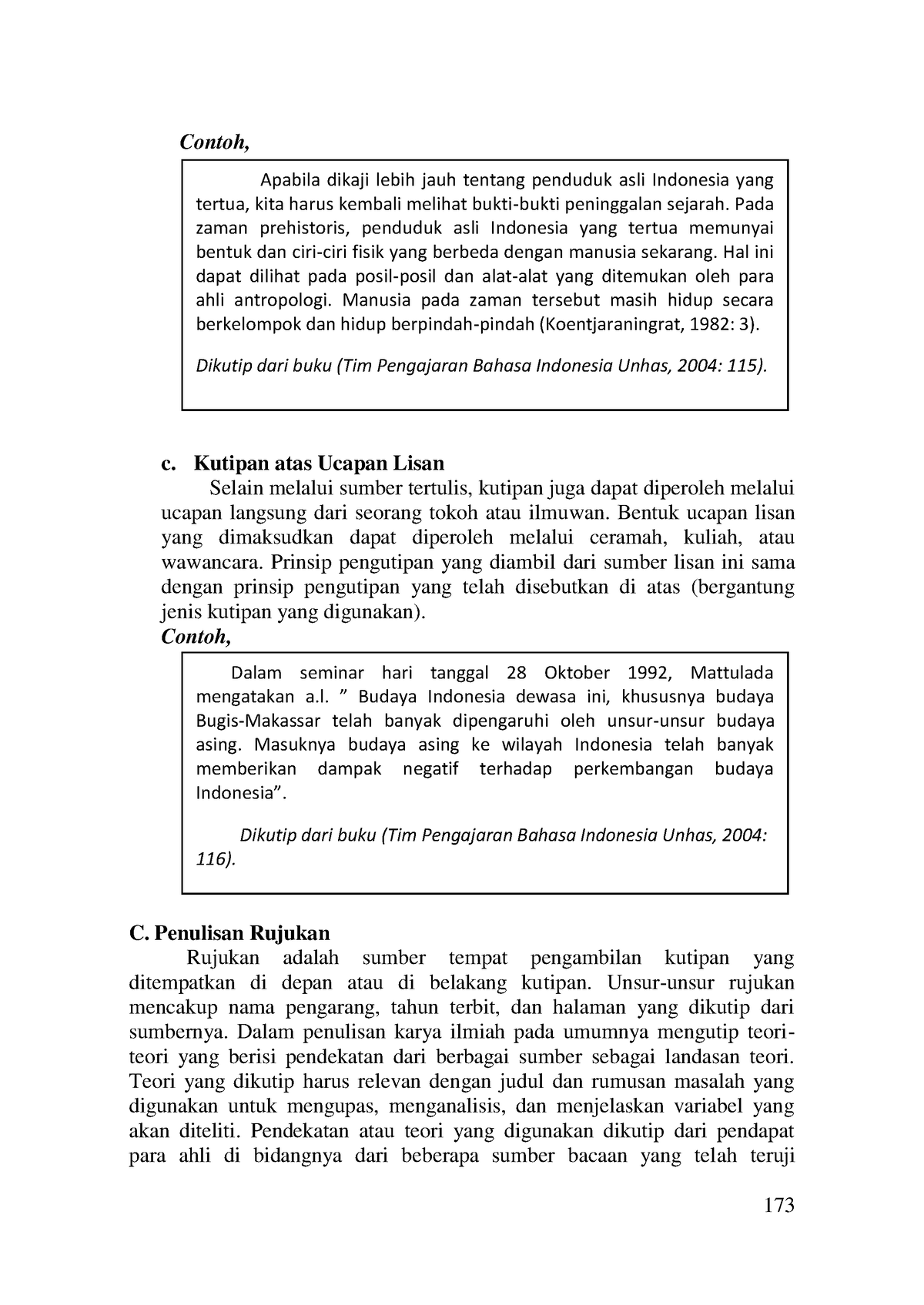 Cara Kreatif Menulis Karya Ilmiah 193 173 Contoh C Kutipan Atas Ucapan Lisan Selain Melalui