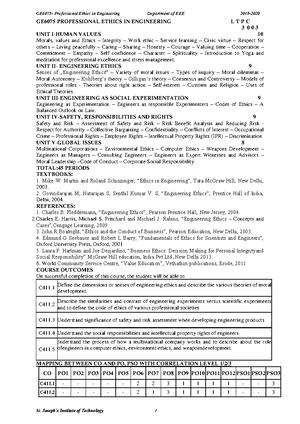 Ethics - PE notes ... - A Course Material on PROFESSIONAL ETHICS IN ...