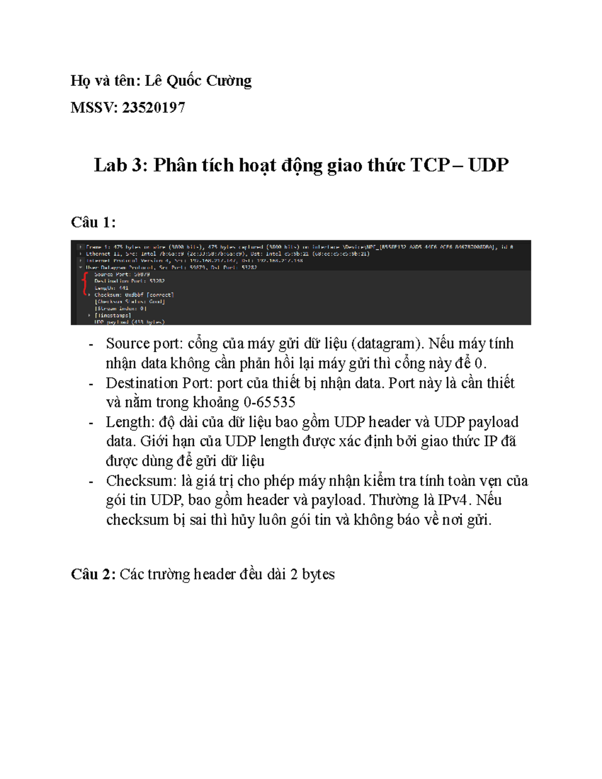 2352019 7 Lab3 Le Quoc Cuong - Họ và tên: Lê Quốc Cường MSSV: 23520197 ...