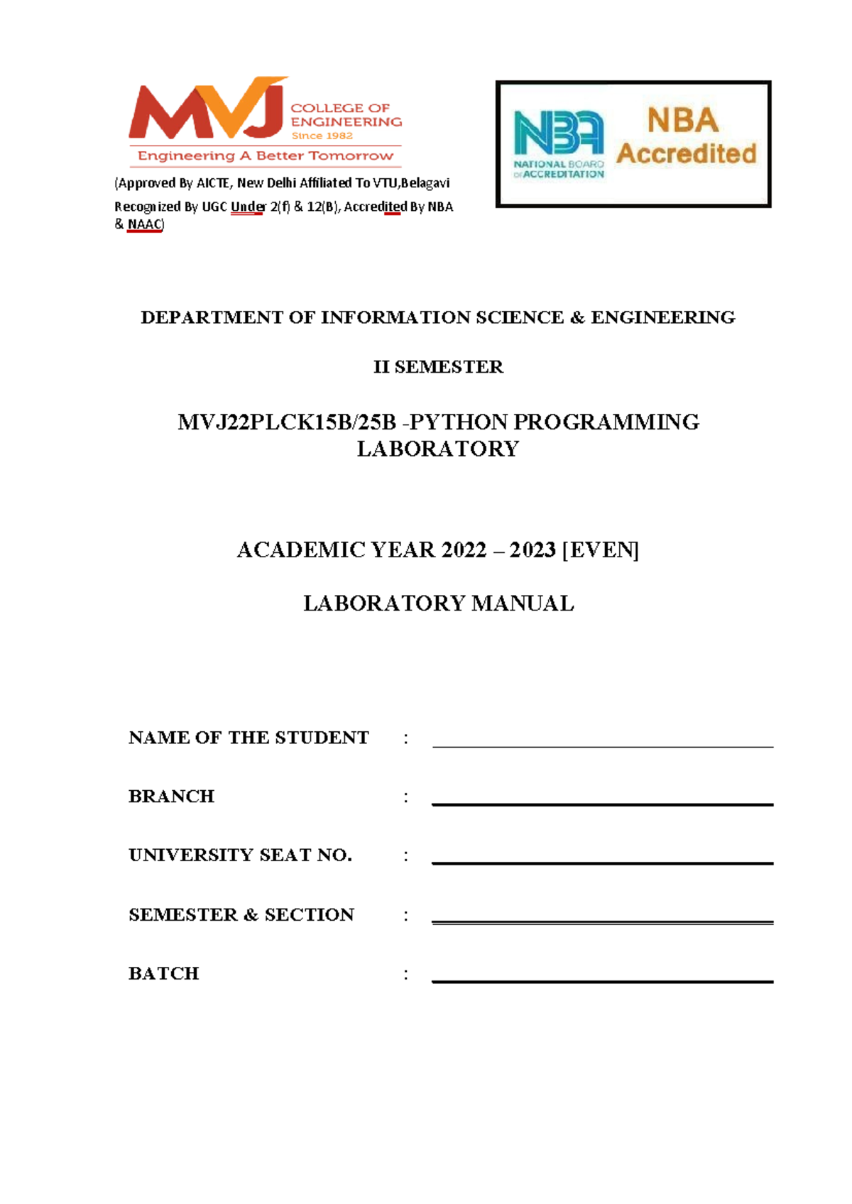 MVJ22PLCK15B-25B - Python lab manual - (Approved By AICTE, New Delhi ...