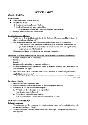 Quick Exam notes for Equity and Trusts - The quick guide to Equity and ...