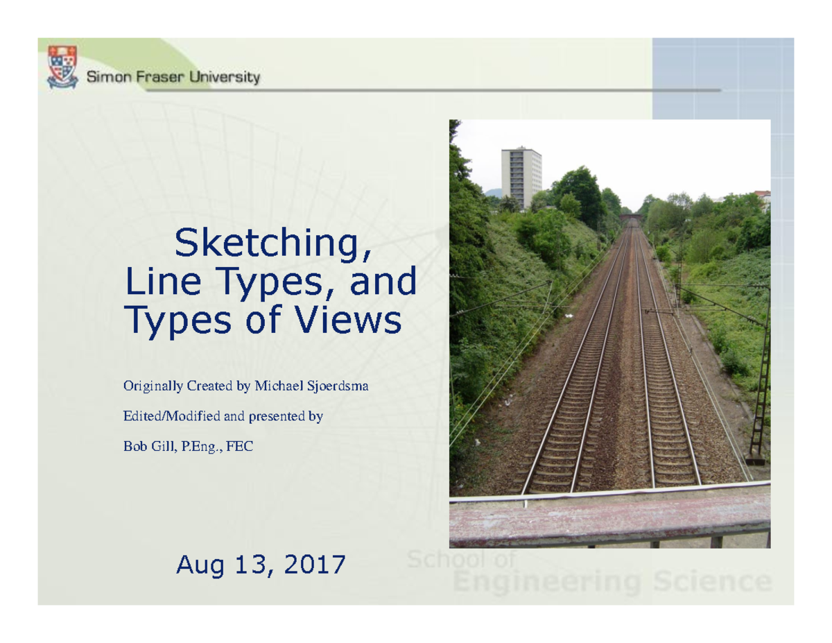 Lecture 2 View Points - Sketching, Line Types, and Types of Views ...