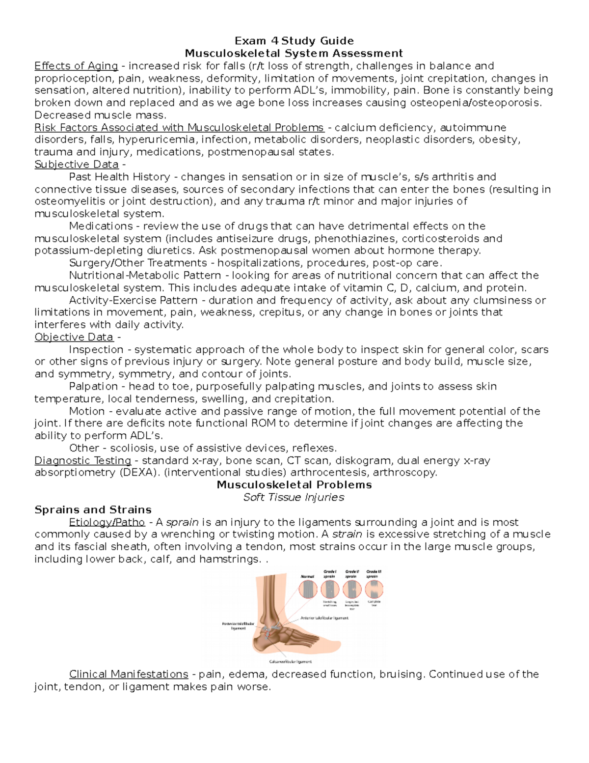 Med Surg Ex 4 Study Guide - NUR 331 - SFA - Studocu
