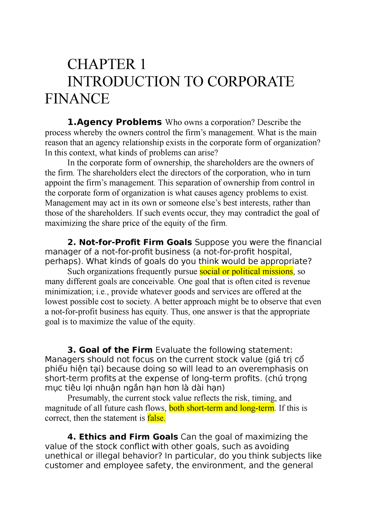 Chapter 1 Concept Questions And Exercises Student - CHAPTER 1 ...