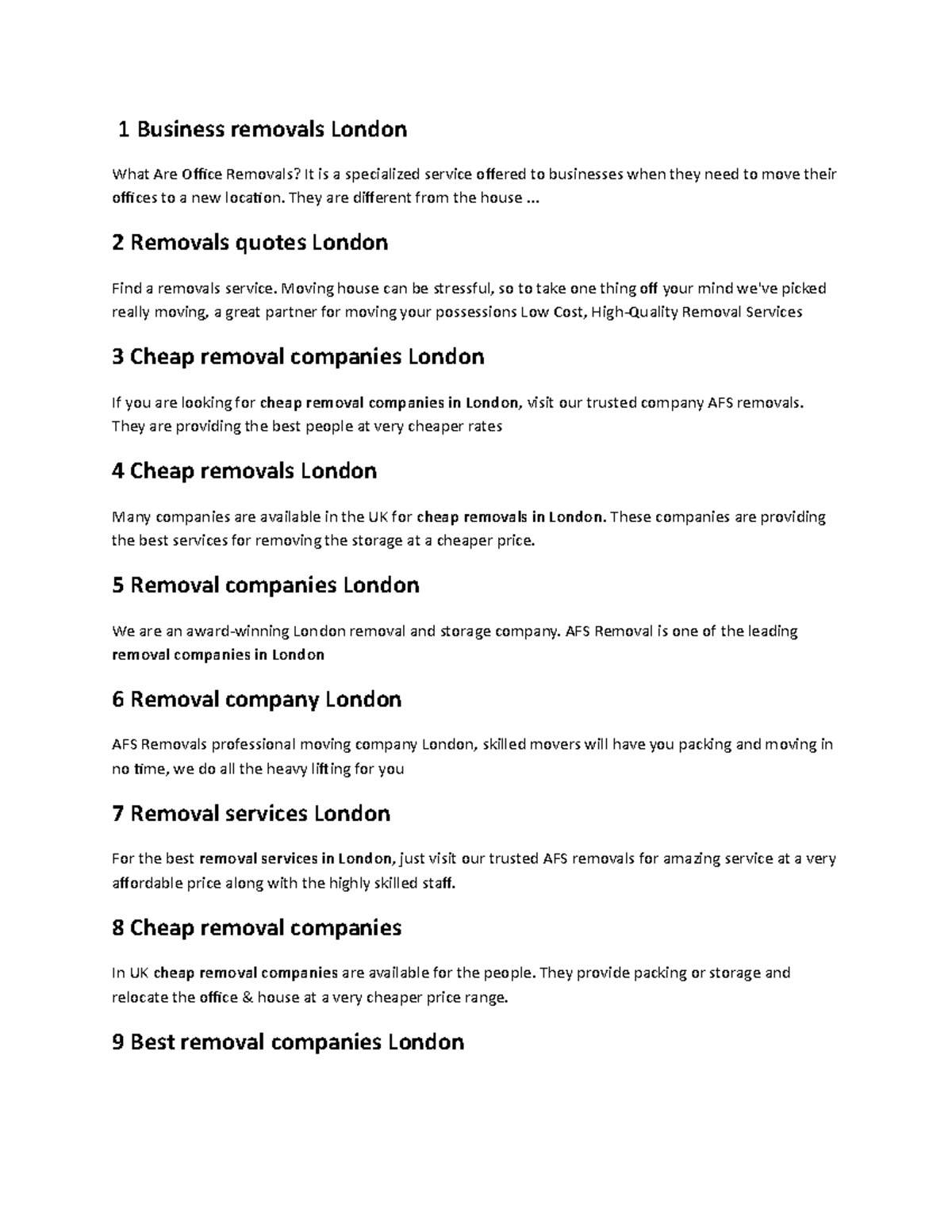20 1 2021 Afs Description 1 Business Removals London What Are Office