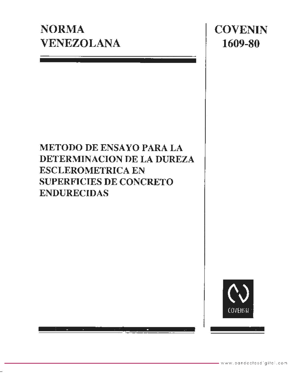 Covenin 1609-80 Adaptacion - NORMA VENEZOLANA METODO DE ENSAYO PARA LA ...