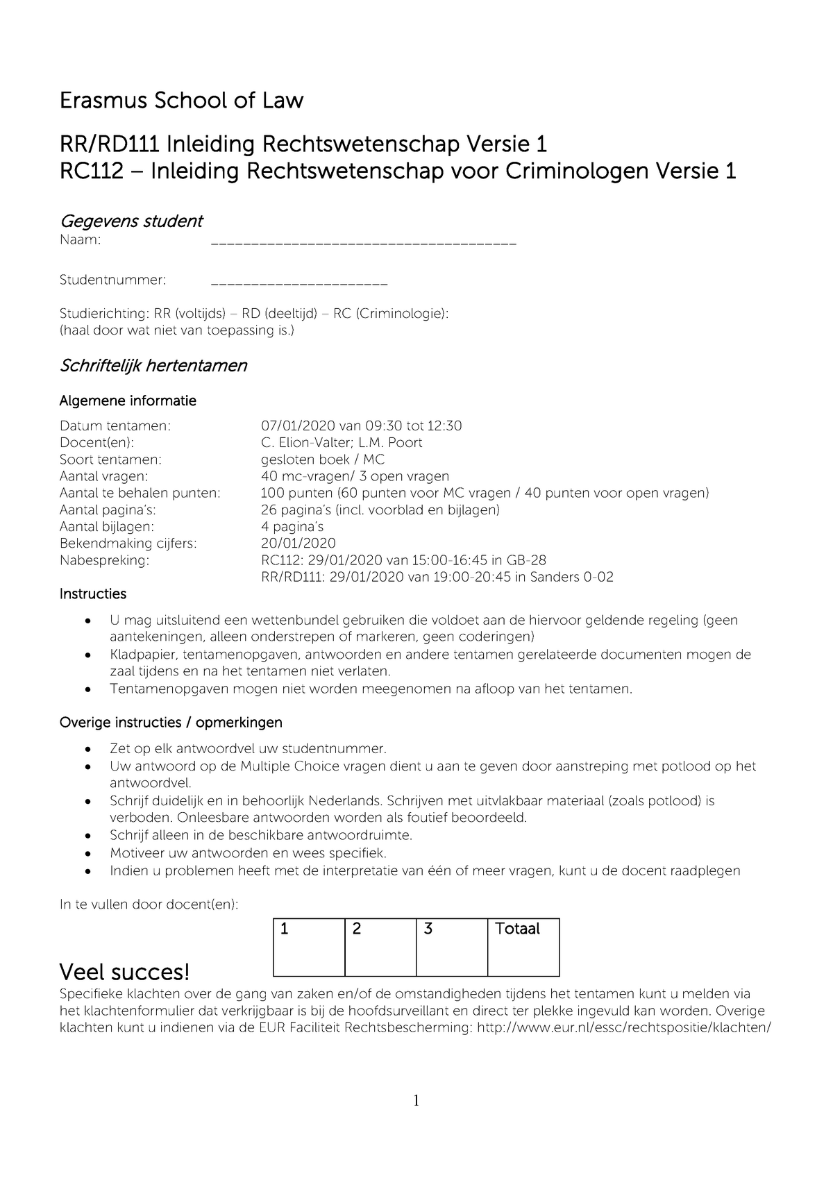 Oefententamen Inleiding Rechtswetenschap 2021 - Erasmus School Of Law ...