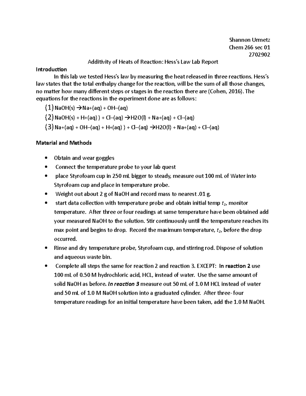 additivity-of-heats-of-reaction-hess-s-law-lab-report-shannon-urmetz