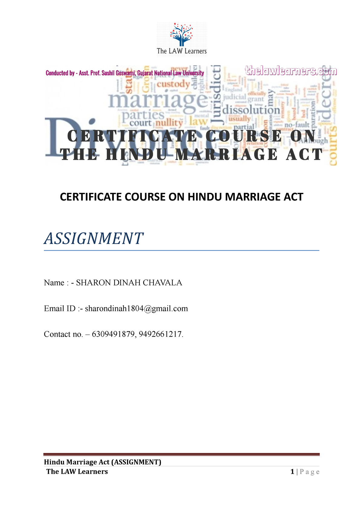 research paper on hindu marriage act