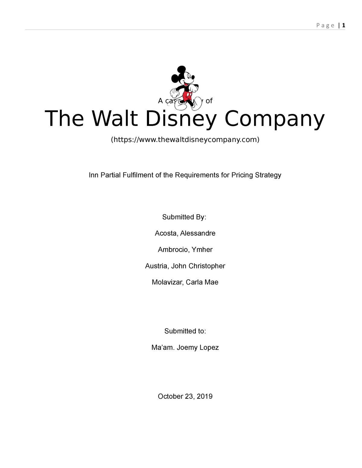 the walt disney company case study