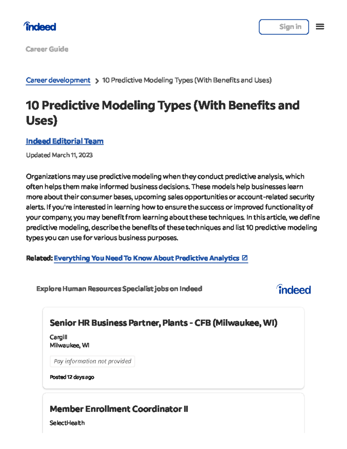 10 Predictive Modeling Types (With Benefits and Uses) Indeed - Career ...