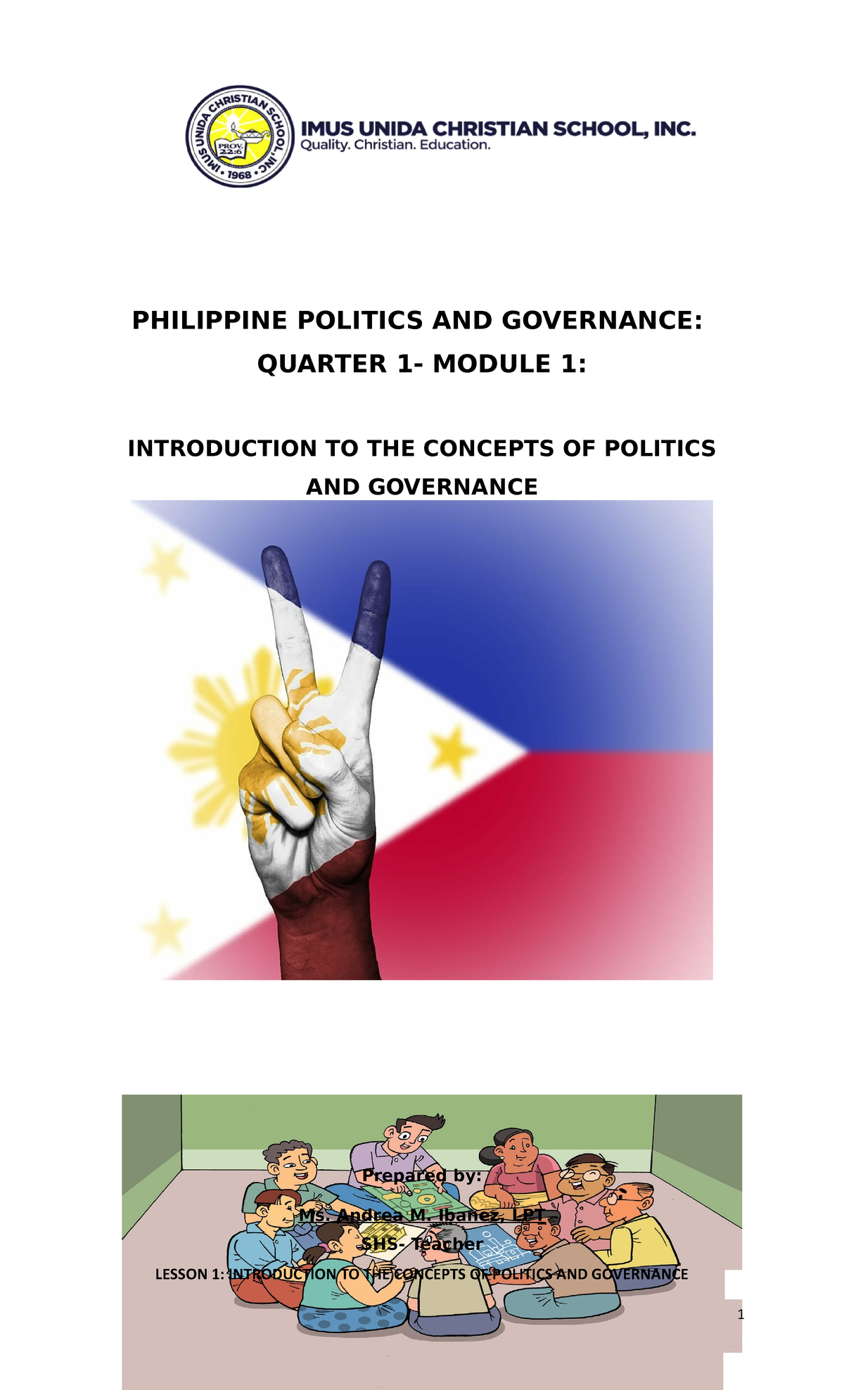 1st Quarter-Module 1-Lesson 1-Philippine Politics and Governance ...