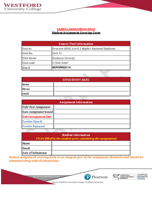 OB Assignment Brief ONL May 2023 to Nov 2023 ne - ELECTRONIC ASSIGNMENT ...