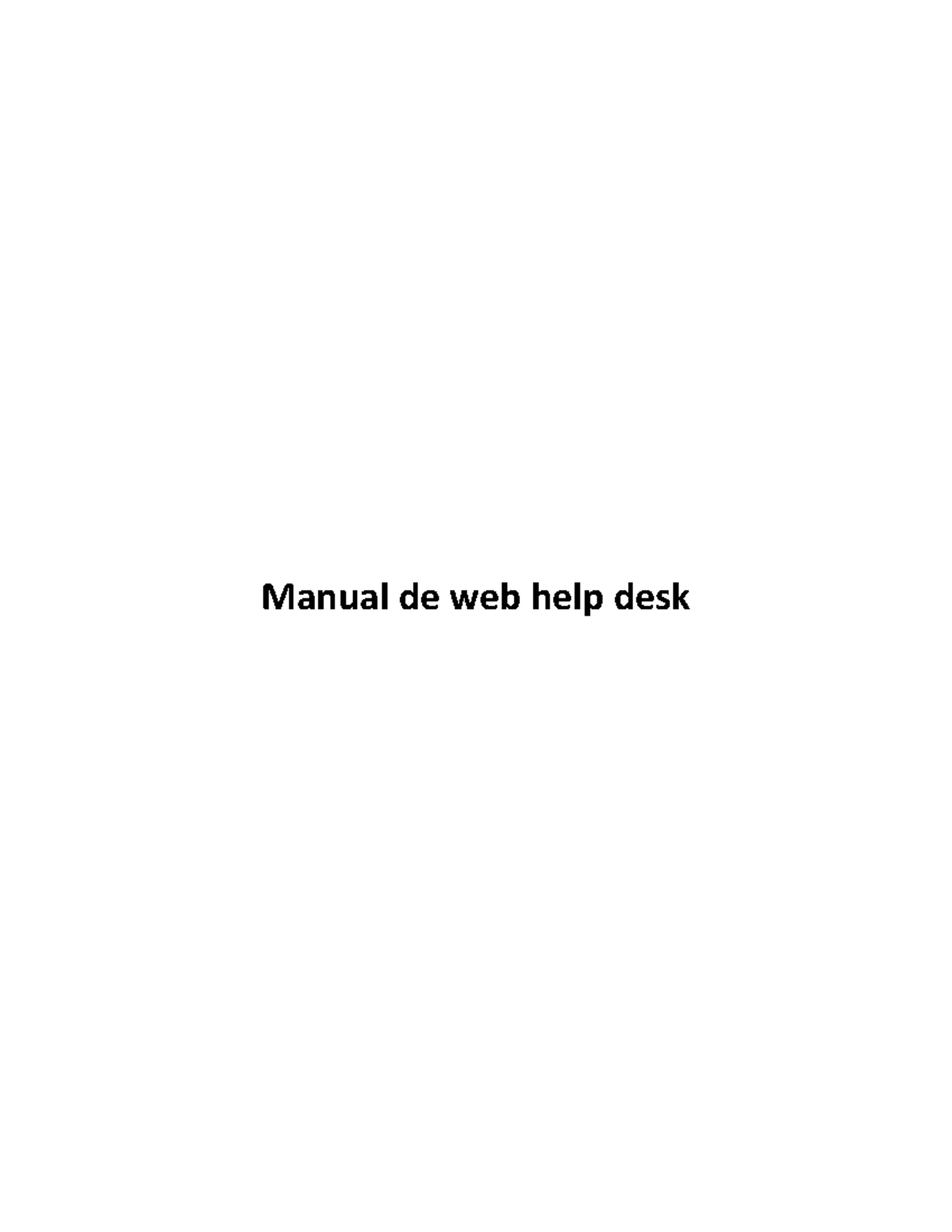 Manual help desk Manual de web help desk Inicio de sesión Para