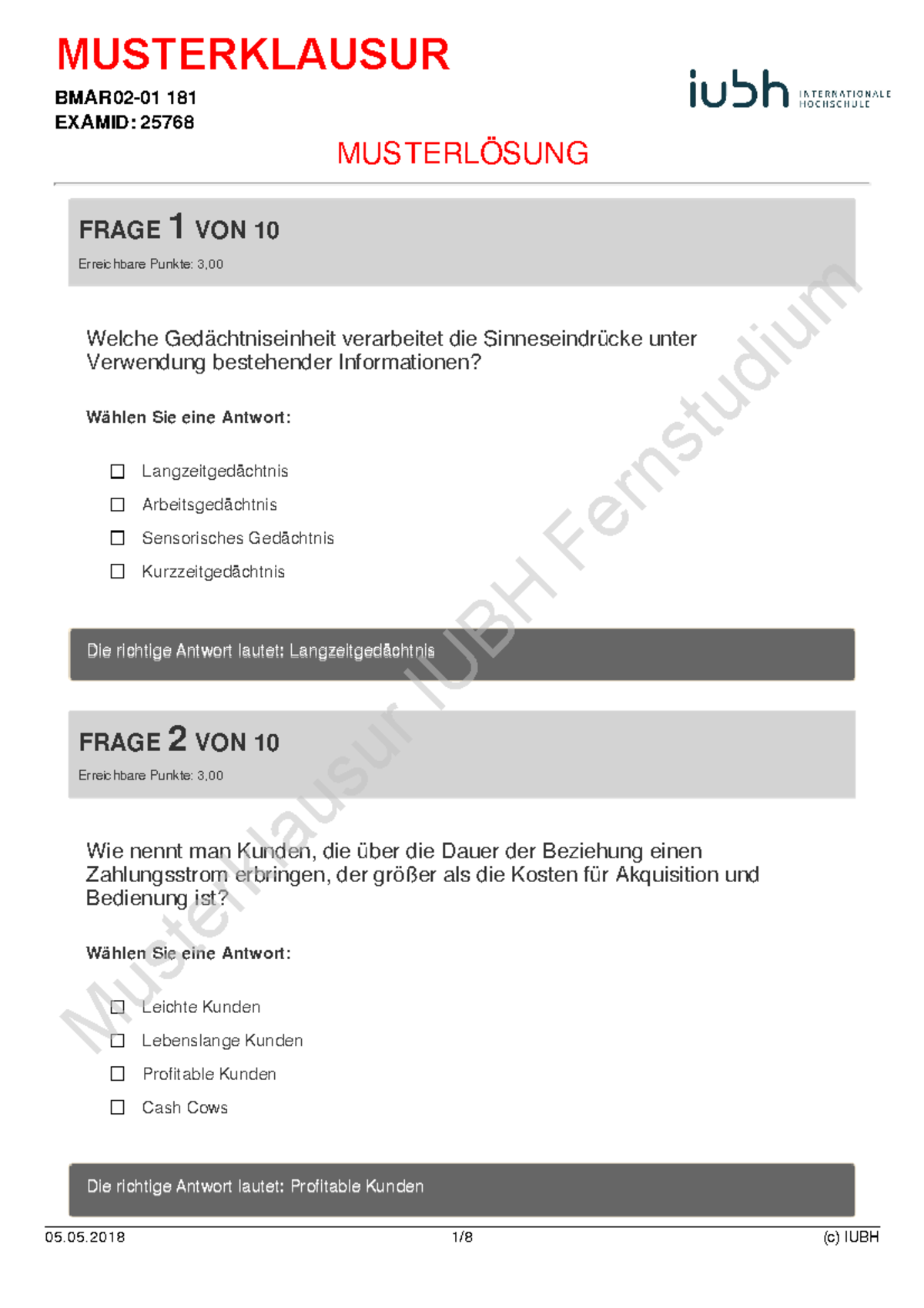 BMAR02-01 MK2 Musterl Ã¶sung - FRAGE 1 VON 10 Erreichbare Punkte: 3 ...