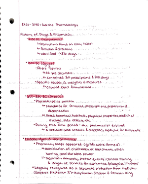 EXSS 3140- Nsaids - Notes - EXSS 3140 - Studocu