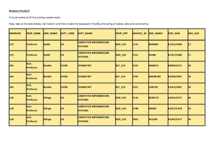 Normalisation Exercises additional - CIS017-1/Ltn/FY - Normalisation ...