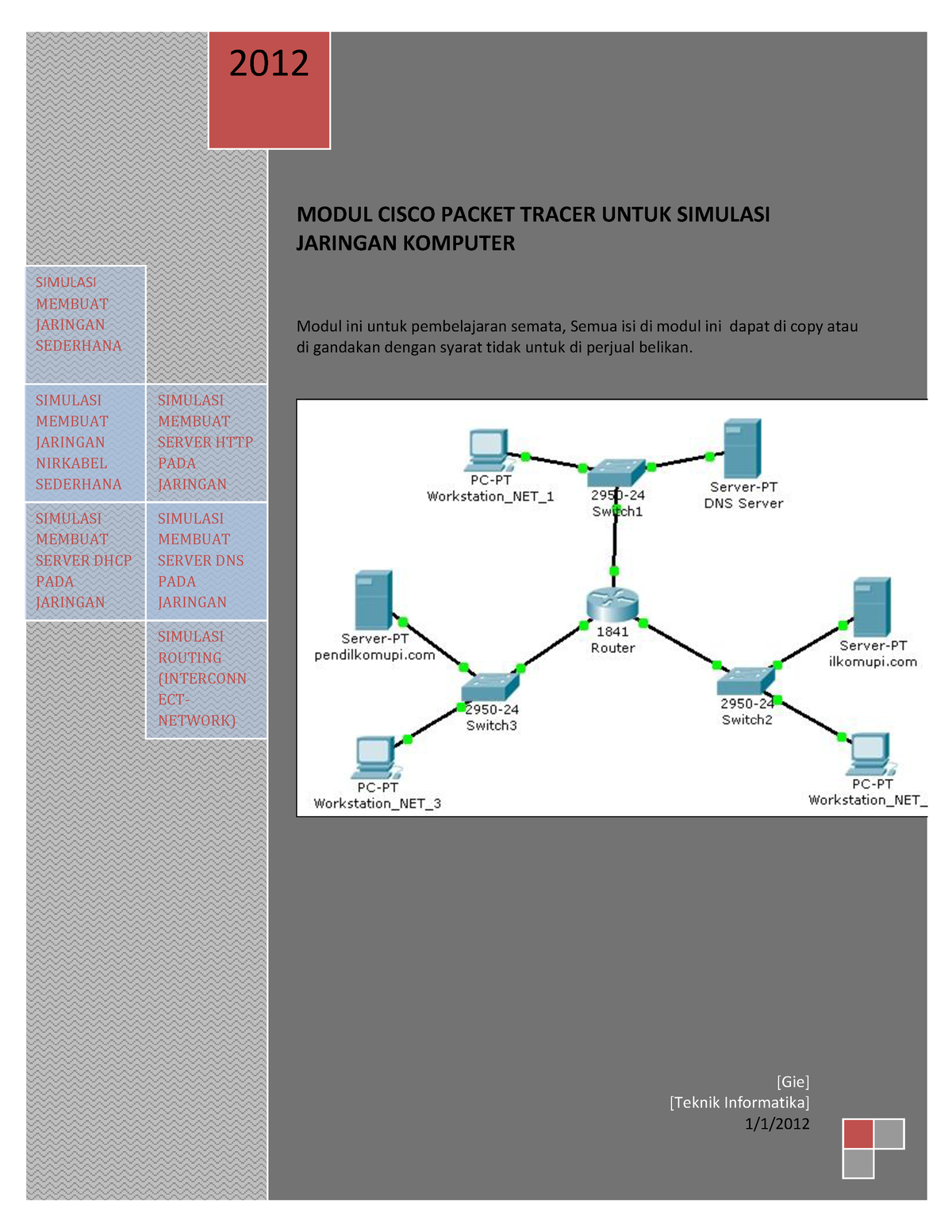 1 Ebook Belajar Packet Tracer Modul Cisco Packet Tracer Untuk