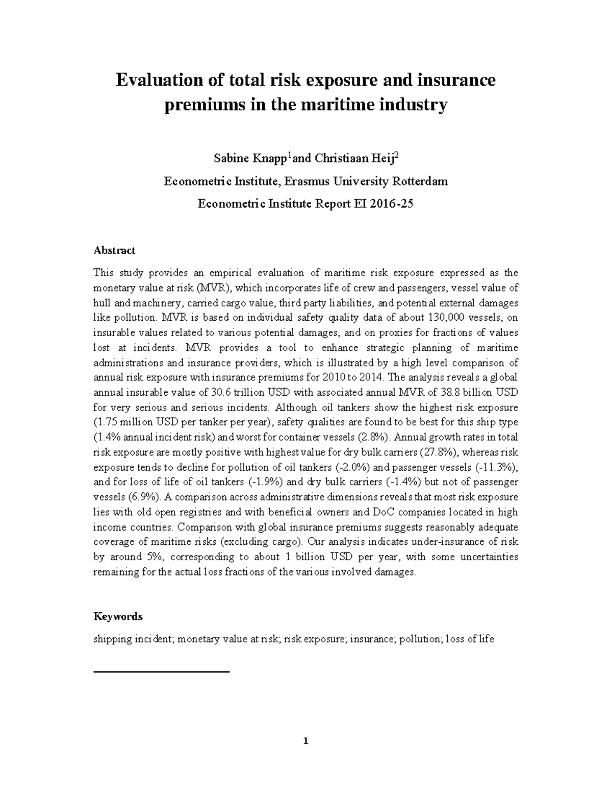 Evaluation of total risk exposure and in - Evaluation of total risk ...