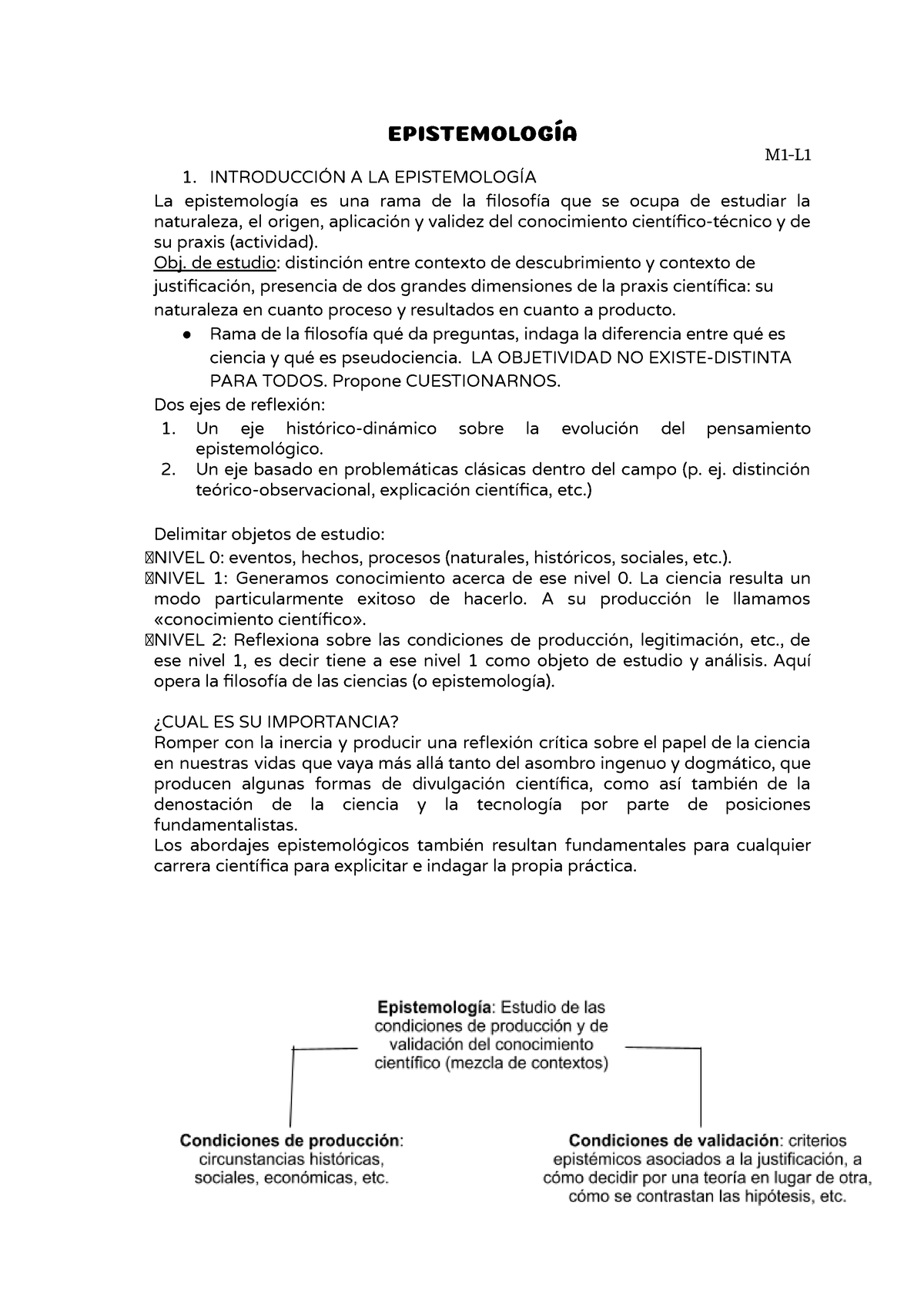 Epistemología M1-m2 - EPISTEMOLOGÍA M1-L 1. INTRODUCCIÓN A LA ...