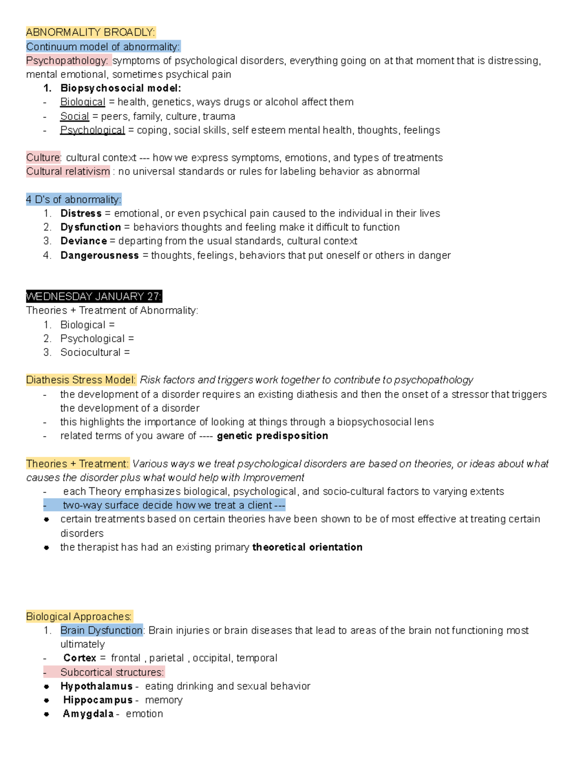 Abnormal Psychology - PSY 320 - ABNORMALITY BROADLY: Continuum model of ...