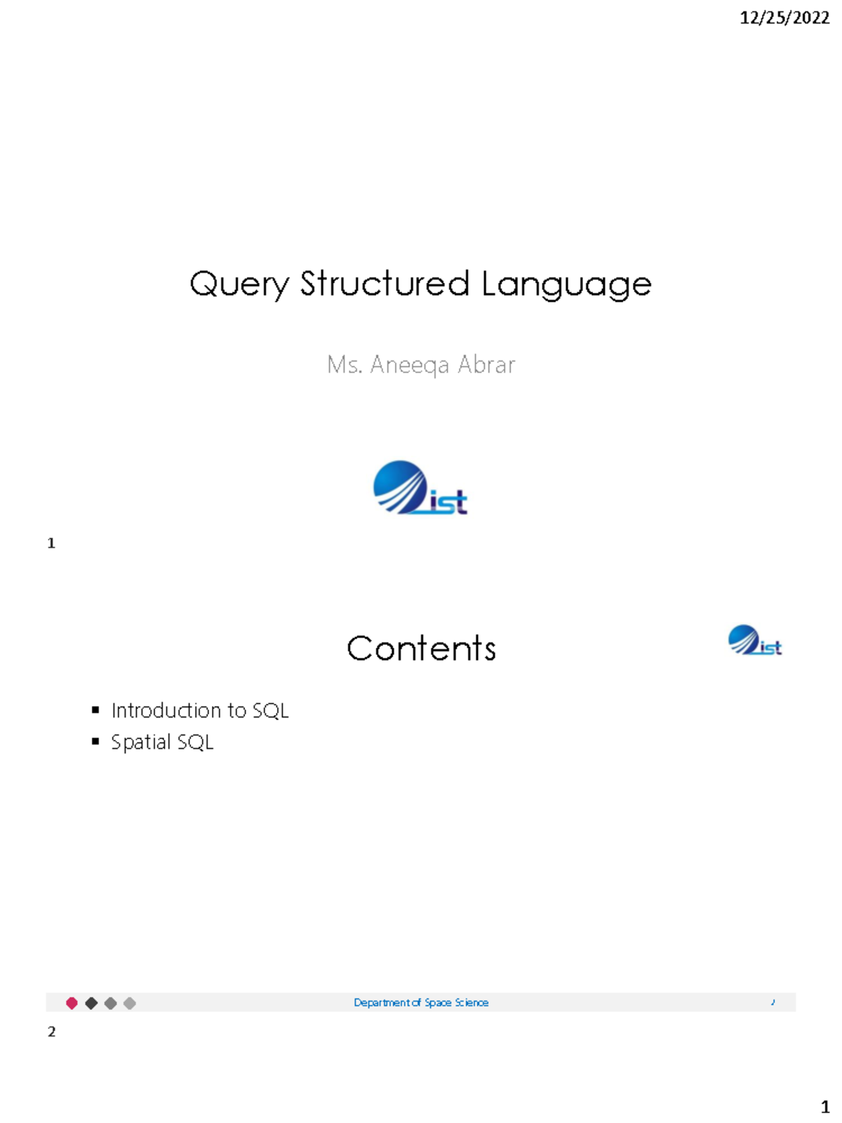 Week 7-9 - Query Structured Language - Query Structured Language Ms ...
