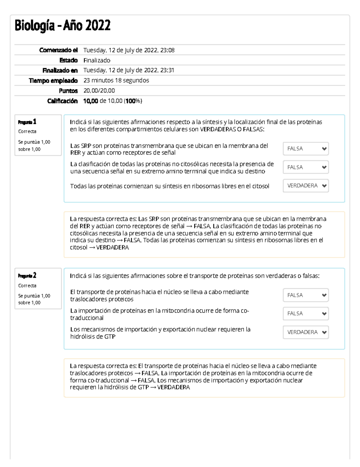 Cuestionario DE Autoevaluación DEL TP 9 Modulo II - Pregunta 1 Correcta ...