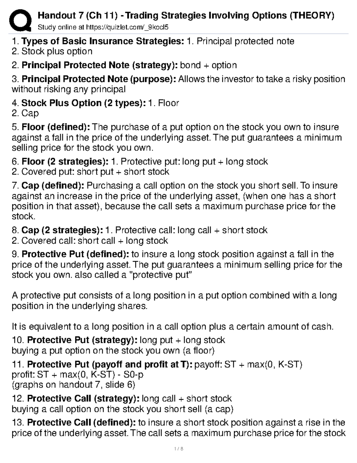 Ch 11 Focuses on Chapter 11 Study online at quizlet/_9kocl Types of