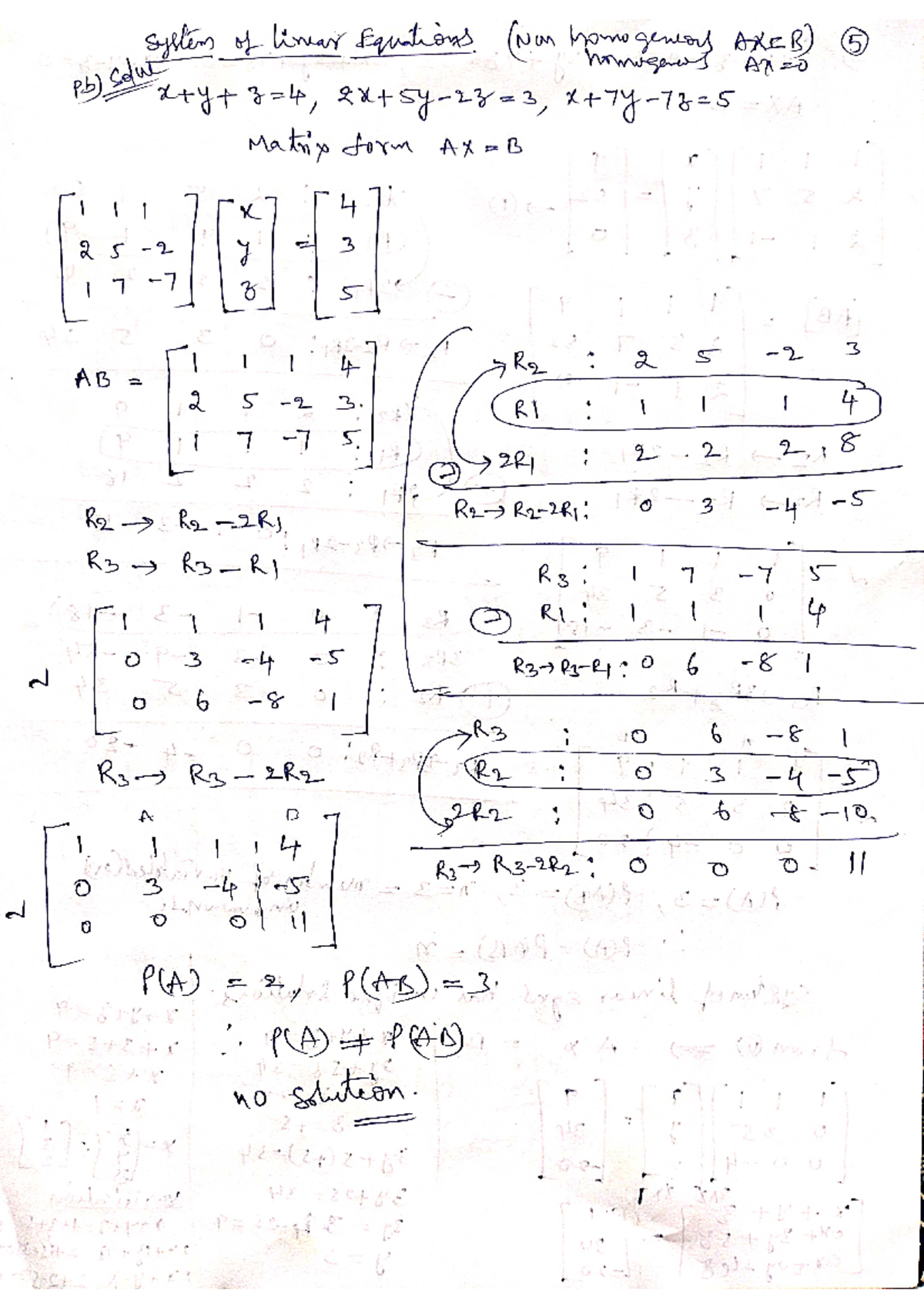 System of linear - It's nice good hand writting - Digital Notes on ...