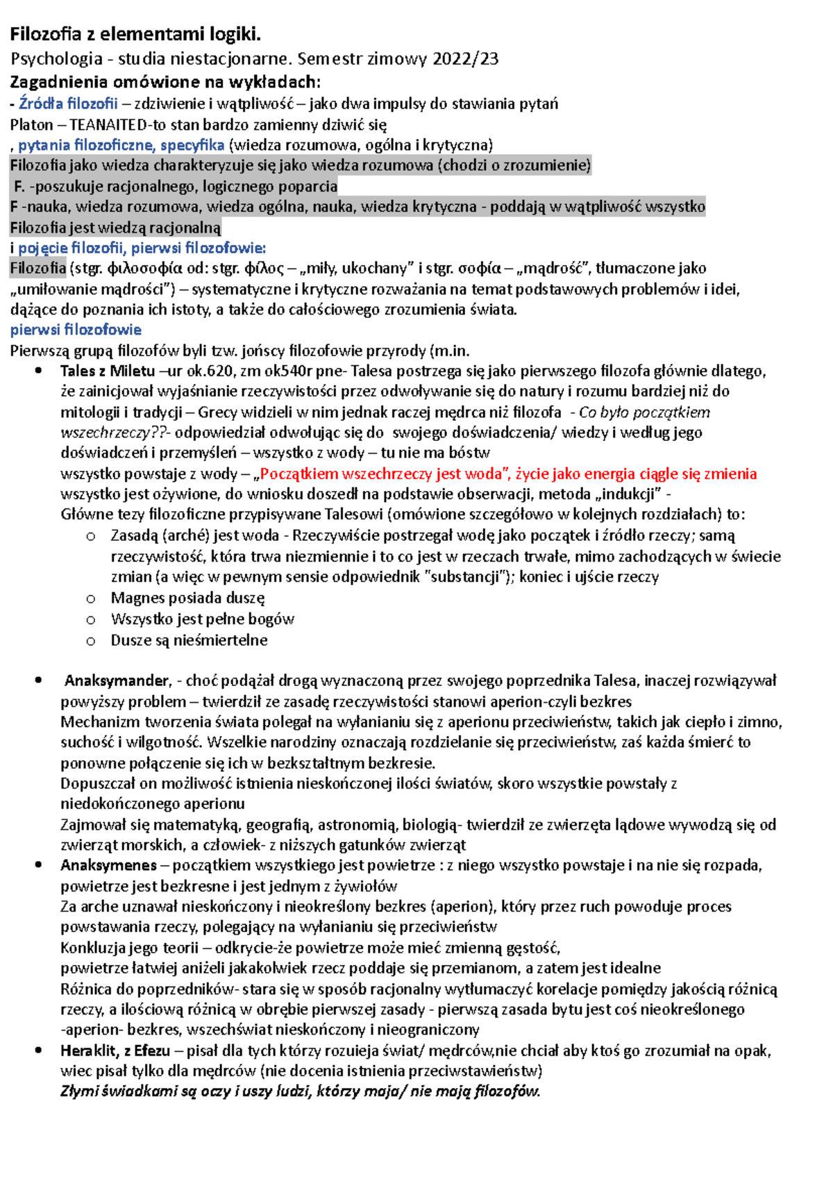 Sprawdzian Z Filozofii Studia Chomikuj