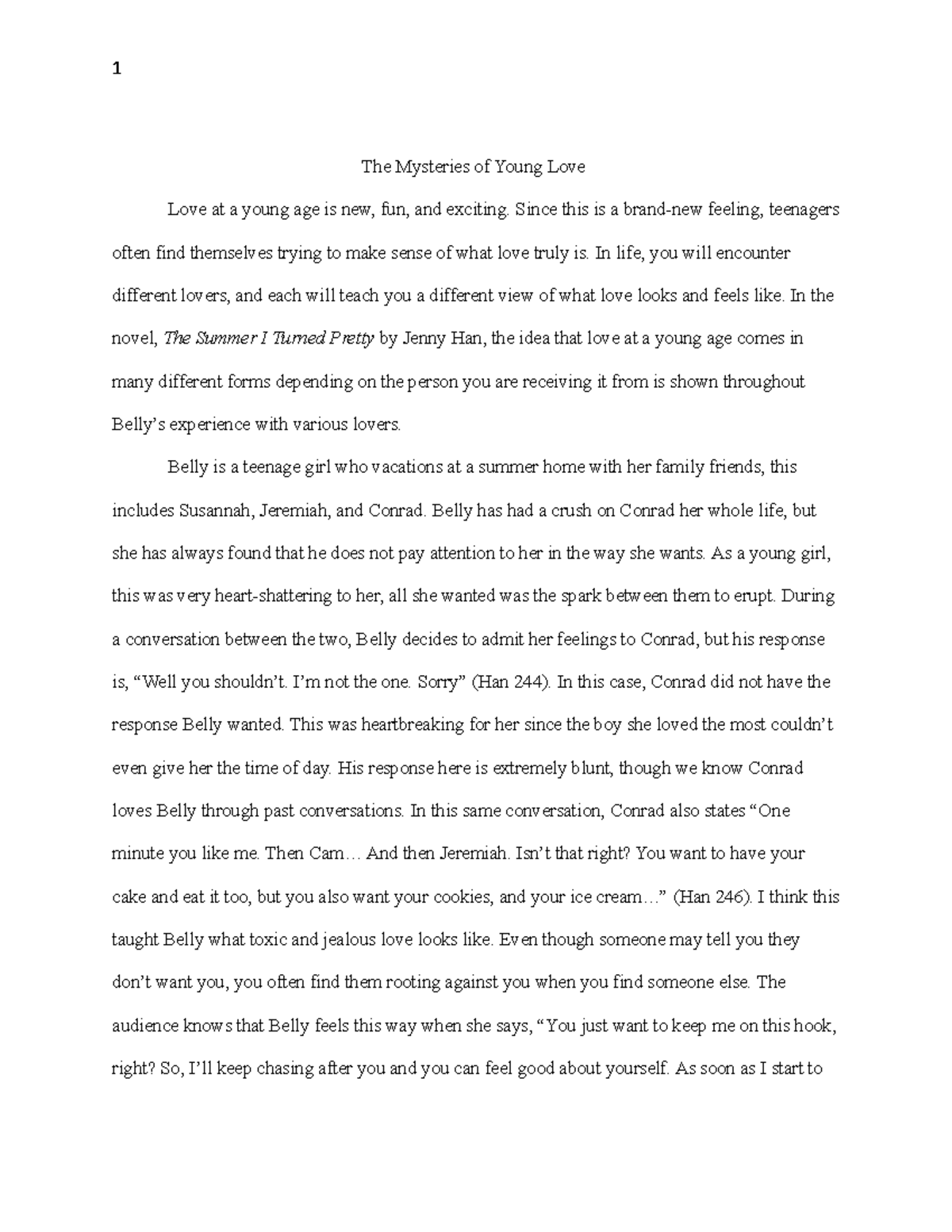 thesis about young love