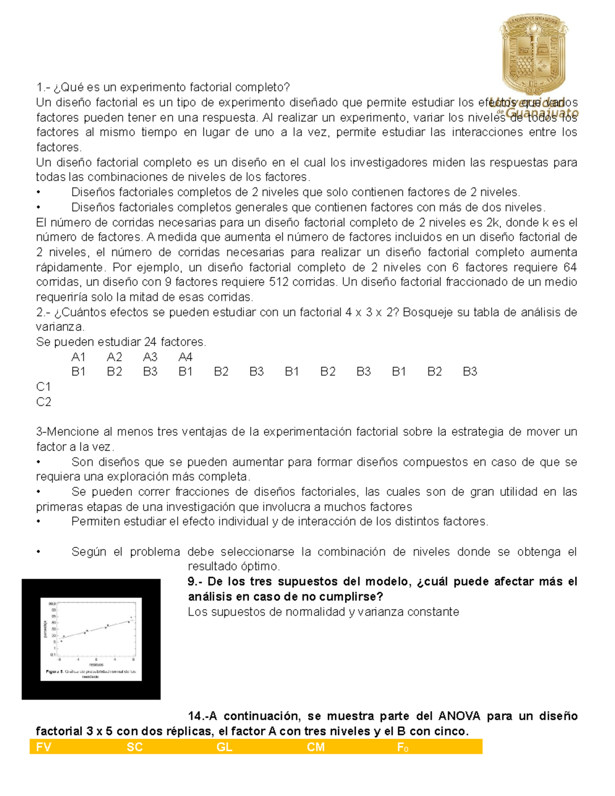 Tarea-4 - tareas obligatorias - 1.- ¿Qué es un experimento factorial ...