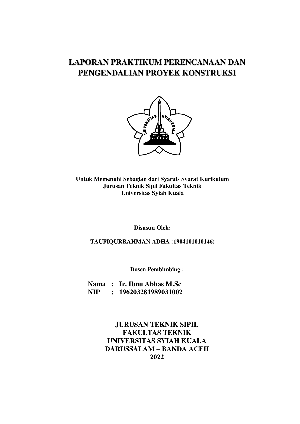 Laporan Praktikum Laporan Praktikum Perencanaan Dan Pengendalian 