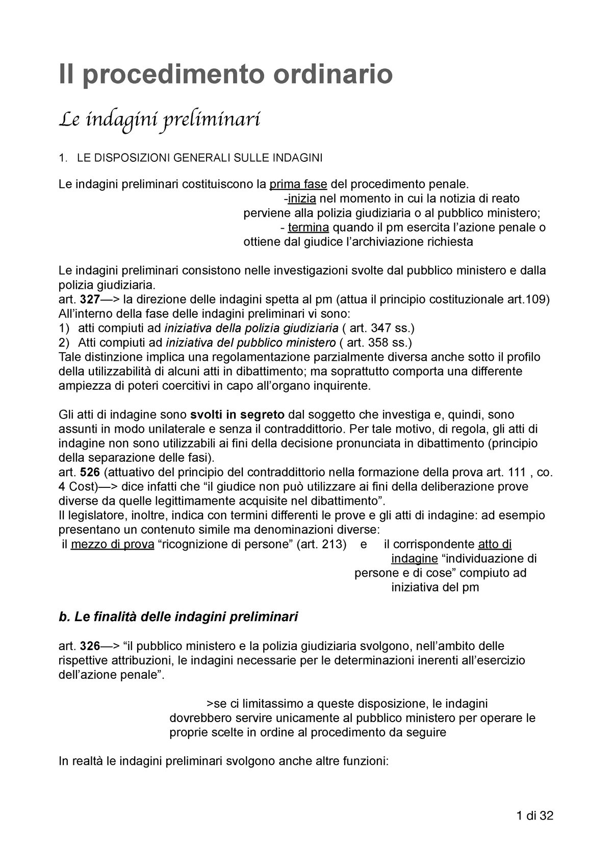 Le Indagini Preliminari Diritto Processuale Penale - Il Procedimento ...