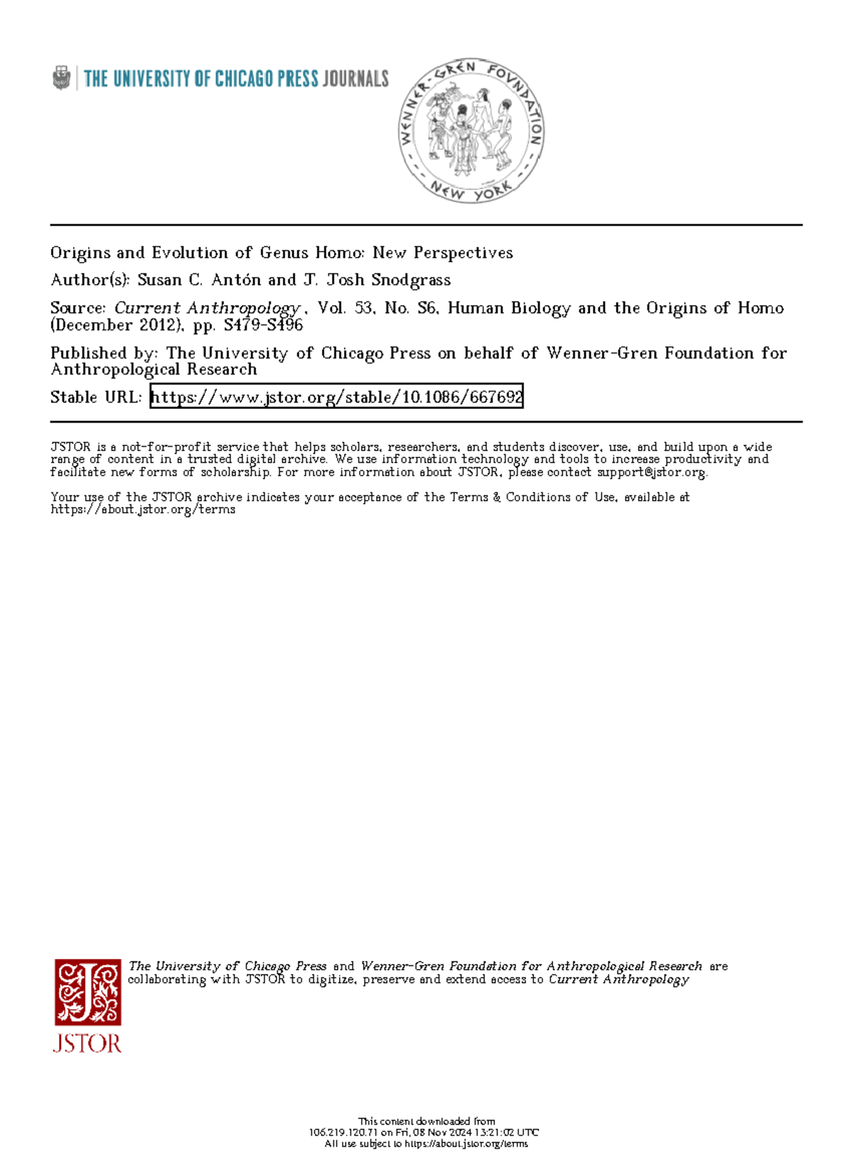 Antn-Origins Evolution Genus-2012 new - Origins and Evolution of Genus ...